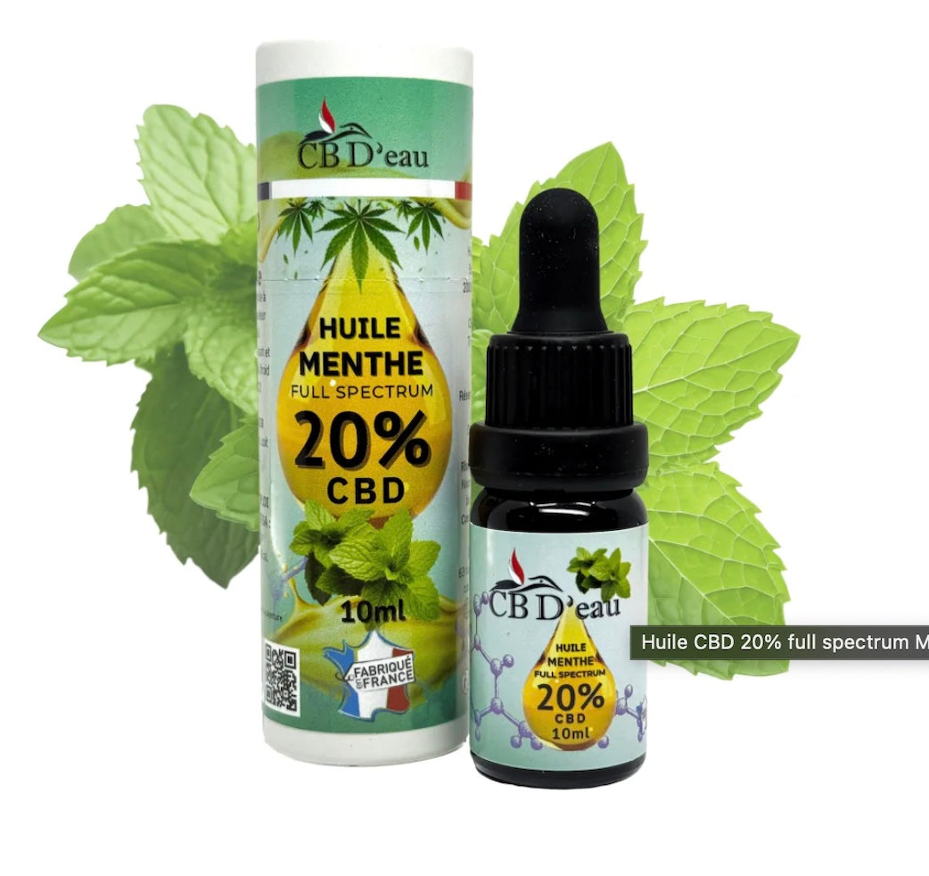 Huile CBD’EAU 20% Full Spectrum Menthe