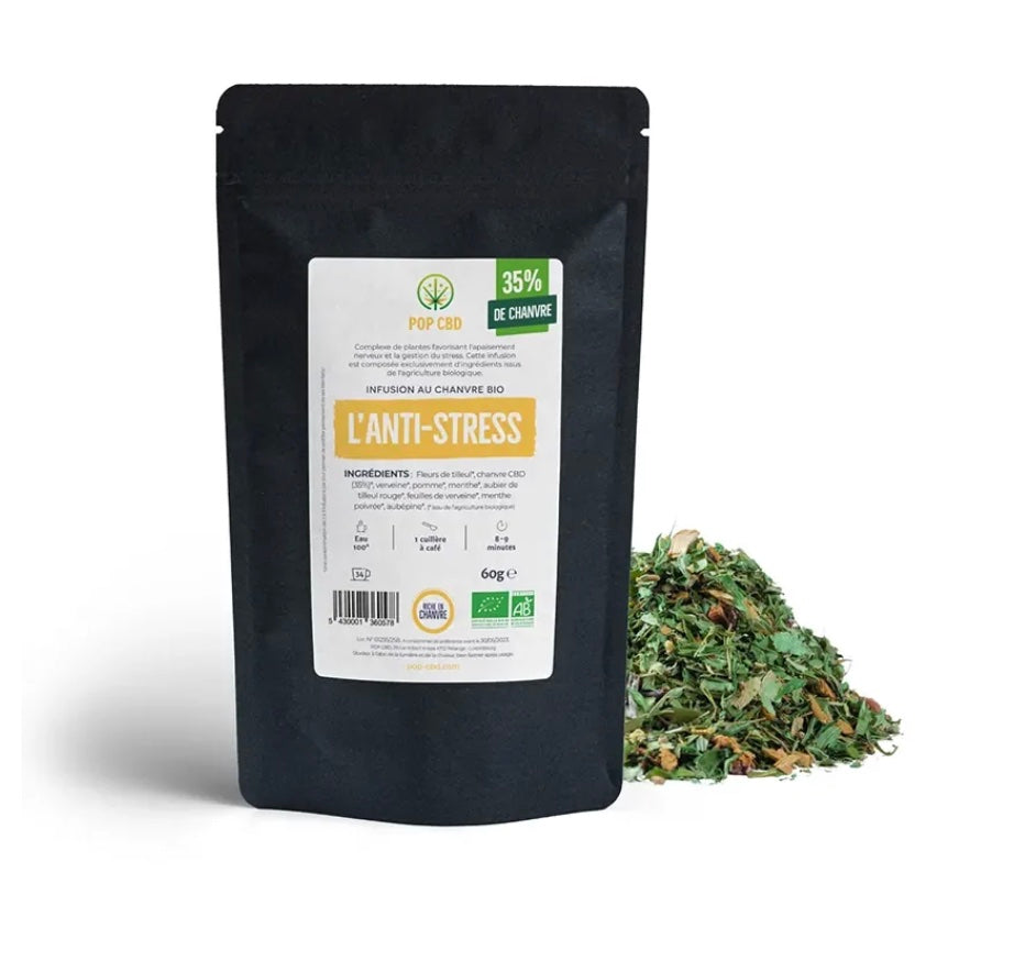 Tisane CBD bio "L'Anti-Stress" POP CBD