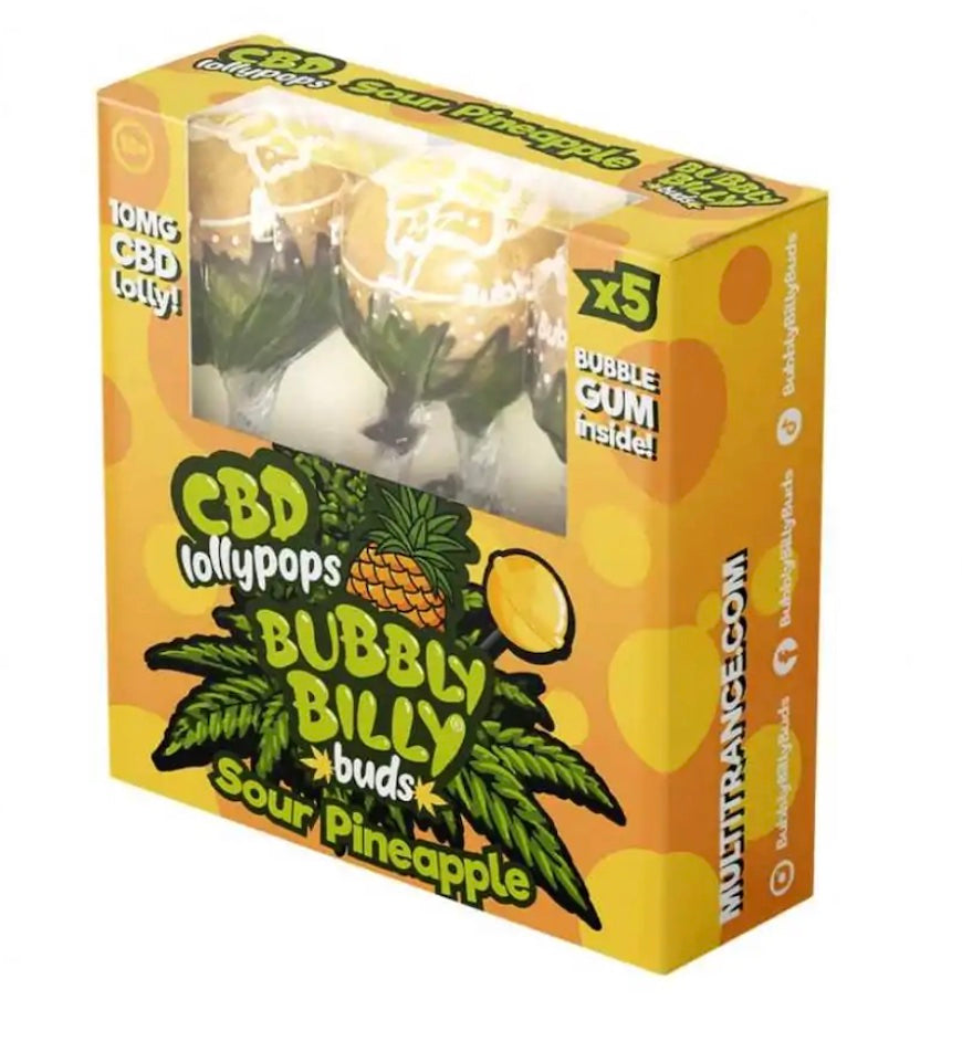 5 sucettes Ananas Bubblly Billy